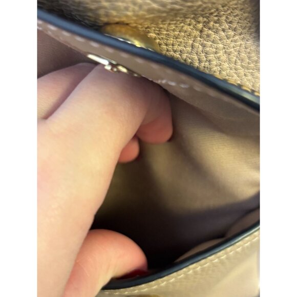 Coach Pebble Leather Cream Multi-Color Shoulder Bag With Gold Hardware - Picture 9 of 14